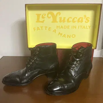 Le Yucca's 가죽 하이컷 부츠 레유카스 남성용 여성용