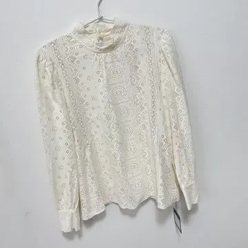 스타일 델리 하이넥 레이스 블라우스