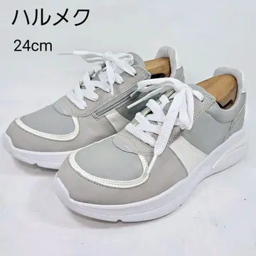 [새상품급] 하 스니커즈 24.5cm 사이드 지퍼 워킹