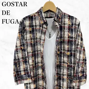 GOSTAR DE FUGA 7부 소매 셔츠 체크 셔츠 캐주얼 셔츠