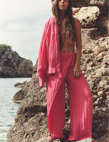 ZARA : 링클 이펙트 랩 팬츠