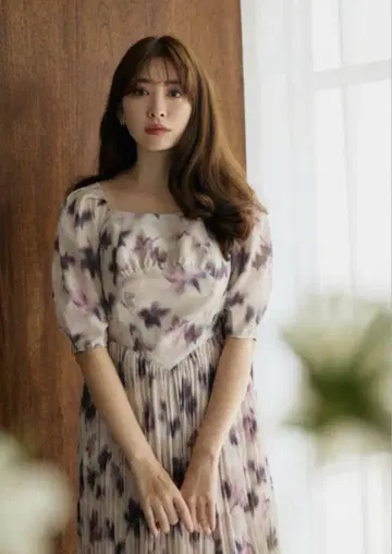 herlipto Blurring Pleated Long Dress