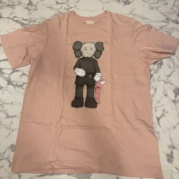 KAWS 캐릭터 프린트 티셔츠 XL 핑크