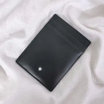 몽블랑 MONTBLANC 마이스터스튁 가죽 카드 케이스 홀더 블랙