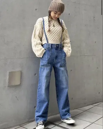 ALEXIASTAM Suspenders Painter Pants