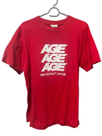 Age Factory 로고 T셔츠 빨간색
