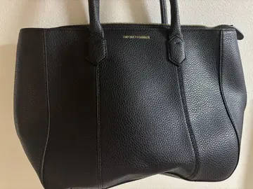 EMPORIO ARMANI 블랙 가죽 토트백