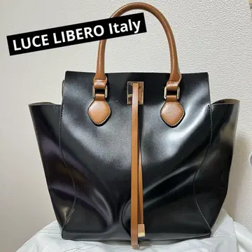 LUCE LIBERO Italy 천연 가죽 새출발 비즈니스 백 가죽 블랙