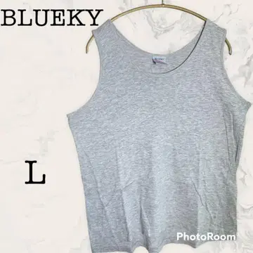 [ BLUEKY ] 블래키 탱크탑 L 심플 그레이 둥근넥 새상품급