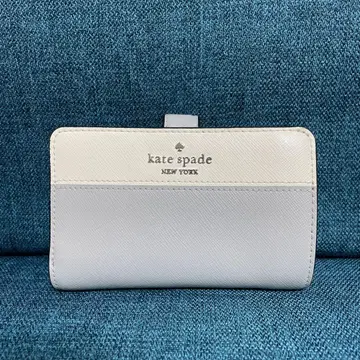 kate spade 접이식 지갑 화이트 스카이블루 블루 그레이