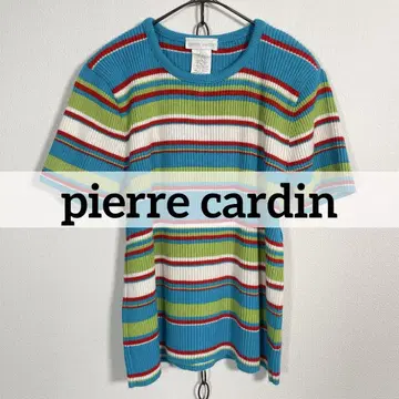 USA 제 80년대 90년대 pierre cardin 보더 니트 티셔츠
