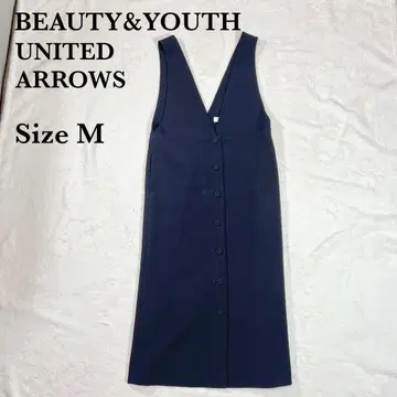 UNITEDARROWS 프론트 버튼 V넥 오버롤 스커트