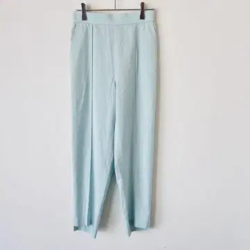 메이파 여성용 팬츠 2 포켓 허리 밴딩 스카이블루 캐주얼