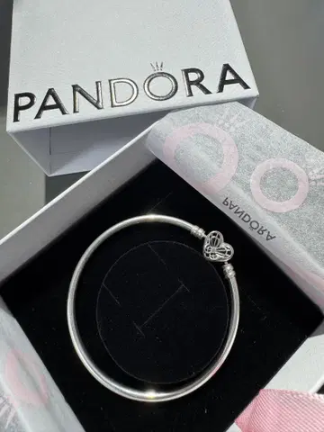 [한정] PANDORA 실버 하트 팔찌 사이즈 17