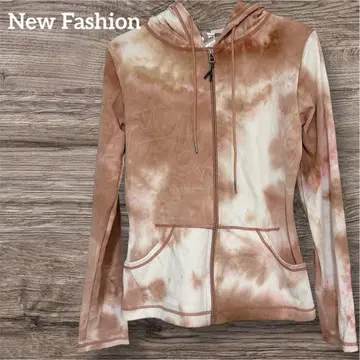 New Fashion 후드 부착 후드티 핑크 계열 타이다이