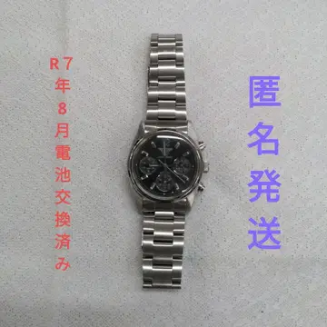 [새상품급] ELGIN 쿼츠 크로노그래프 블랙 다이얼 시계