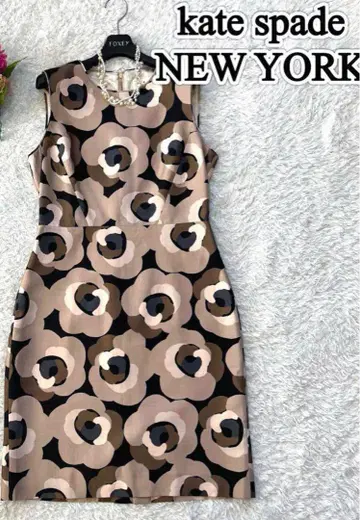 kate spade 플라워 프린트 슬리브리스 원피스