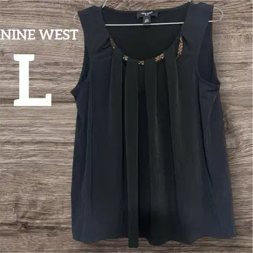 NINE WEST 블랙 슬리브리스 L