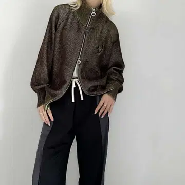 믹스 라이크 더블 지퍼 니트 가디건