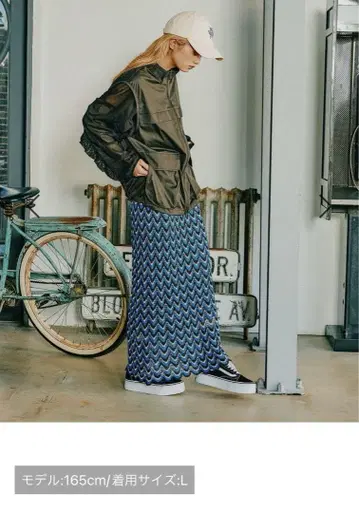 새상품 니코앤드 나미나미 스캘럽 내로우 스커트 L