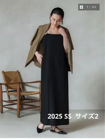 crewre 박스 턱 캐미 원피스 사이즈 2 블랙