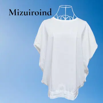 [하자품] 미즈이로인드 mizuiroind 티셔츠 M 상당 화이트