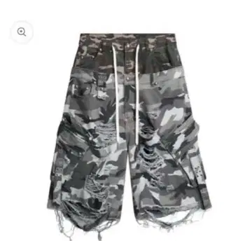정품 cozy.worldwide camo 숏 데님