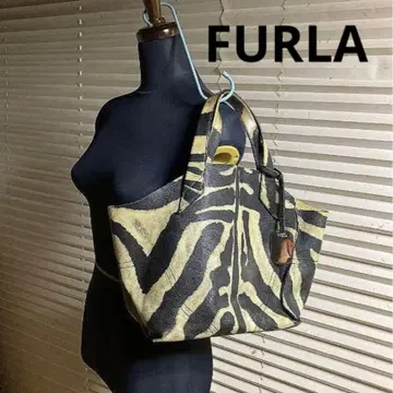 새상품급! FURLA (훌라) 제브라 패턴이 멋스럽네! 가죽 백