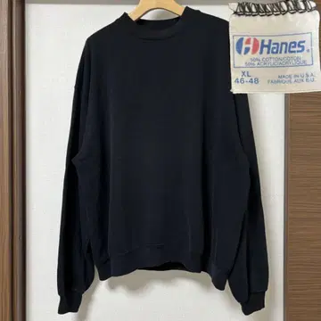 80s USA 제작 맨투맨 블랙 Hanes XL 헤인즈 구제 의류