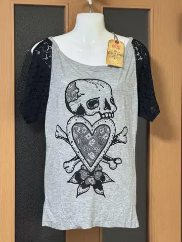 EDHARDY 에드하디 어깨 슬릿 롱 티셔츠 새상품, 미사용