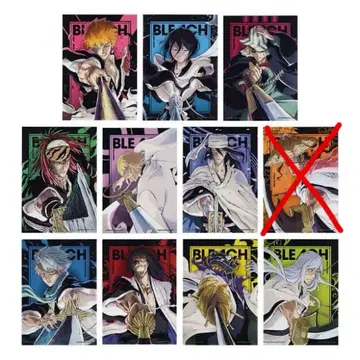 BLEACH 제일복권 H상 클리어 포스터 10종 세트 세미 컴프
