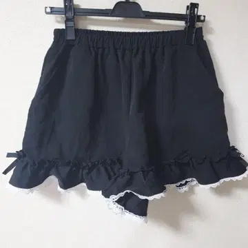 디어마이러브 프릴 숏팬츠 블랙