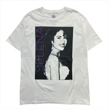 Selena 셀레나 프린트 티셔츠 반팔 구제 의류 여성용 L