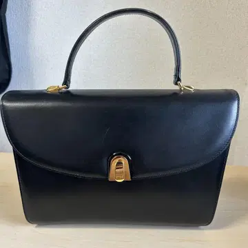 La moda Elegance 핸드백 포멀 블랙 가죽 느낌 골드