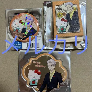도쿄 리벤저스 산리오 캔뱃지 코스터 캔버스 미츠야 타카시
