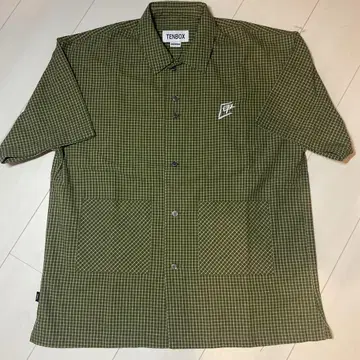 새상품 TENBOX Plaid Pattern 반팔 셔츠