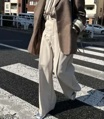 chuclla 와이드 플레어 볼륨 슬랙스