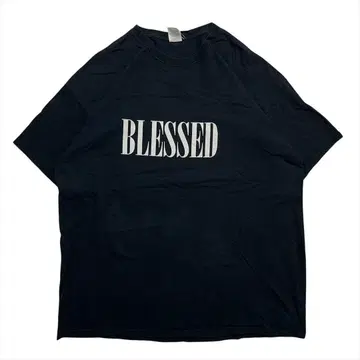 90s-00s 후르츠 BLESSED 로고 티셔츠 구제 의류 남성용 XXL