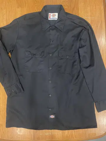 90s Dickies 긴팔 워크 셔츠 블랙 새상품급 L 사이즈