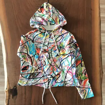 JEREMY SCOTT 컬러풀 후드티 숏 기장