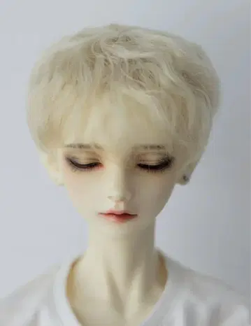 인형 가발 금발 8분 사이즈 14~15cm