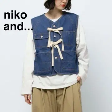 [ niko and - ] 니코앤드 컴팩트 스트링 베스트 데님