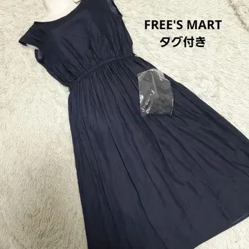 미사용 프리즈마트 슬리브리스 벨트 원피스 네이비