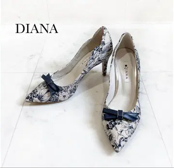 oggi 게재 DIANA 꽃무늬 리본 펌프스 플라워 컷 스틸레토