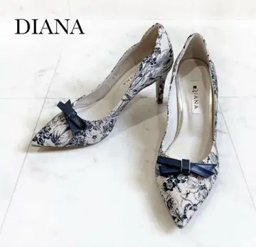 oggi 게재 DIANA 꽃무늬 리본 펌프스 플라워 컷 스틸레토