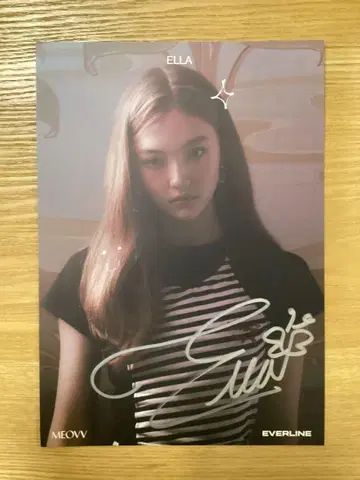 MEOVV 에라 ELLA everline 엽서 전달회 사인