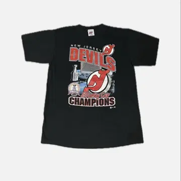New Jersey Devils T셔츠 챔피언 NHL 블랙