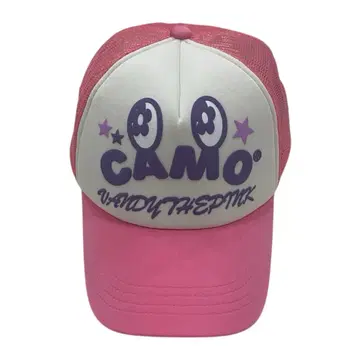 반디더핑크 카모 트러커 볼캡 모자 핑크