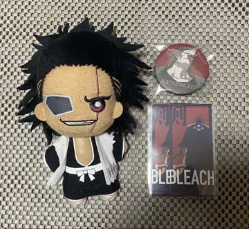 BLEACH 사라키 켄파치 4점 묶음 판매 봉제 인형 추도 캔뱃지 스티커