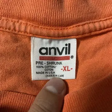 빈티지 anvil XL 기업 포켓 티셔츠 USA 제작